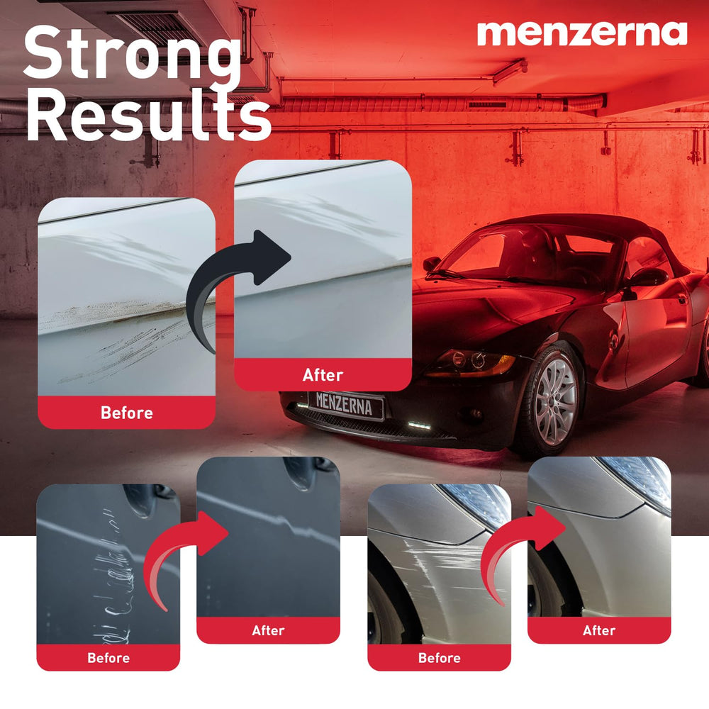 Menzerna Heavy Cut Compound 400 aids water beading after polishing for easier cleaning.