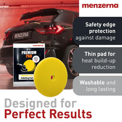 Menzerna polishing pad with Velcro back for easy attachment and removal