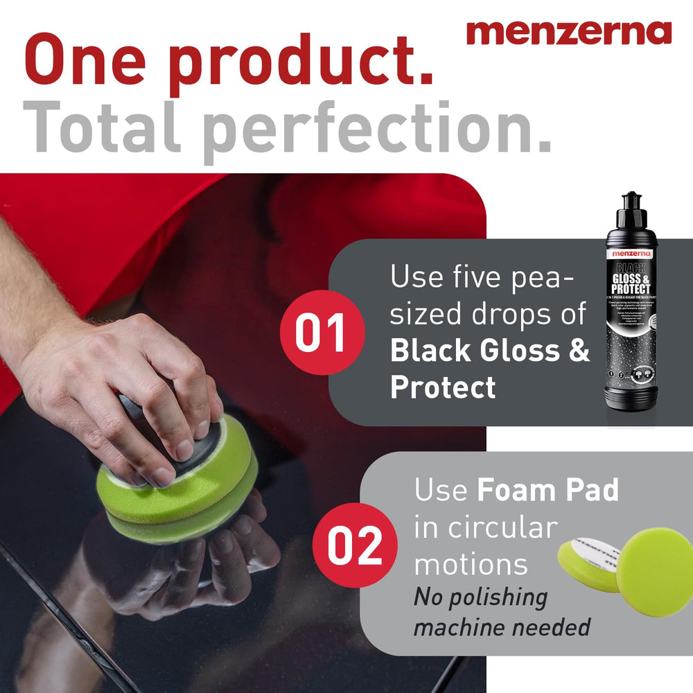 Menzerna polish-sealant finish delivering mirror-like black gloss
