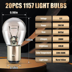 Meonum 1157 bulb close-up showing durable filament design