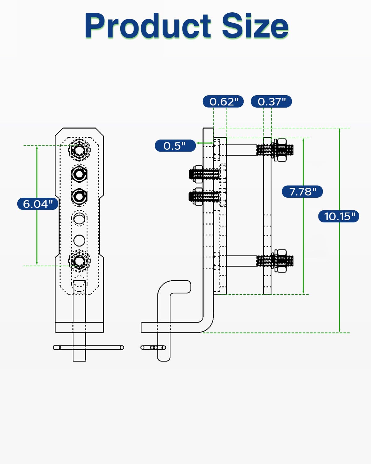 MEPARERI bracket holes close-up showing quick, tool-free installation with pre-slotted design.