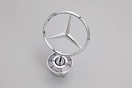 Mercedes-Benz front hood ornament with three-pointed star for authentic OEM look.