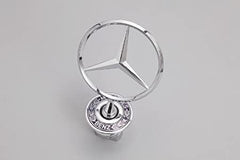 Mercedes-Benz front hood ornament with three-pointed star for authentic OEM look.
