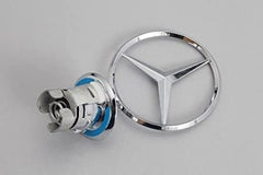 Laurel ring surround detail enhances classic Mercedes styling.