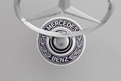 Mercedes-Benz mounting system with blue trim ensures secure installation.