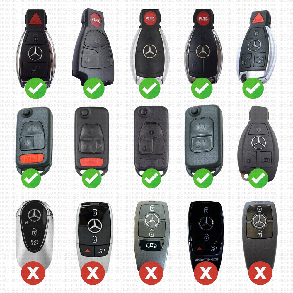Mercedes key fob CR2025 with installation video for easy self-service.
