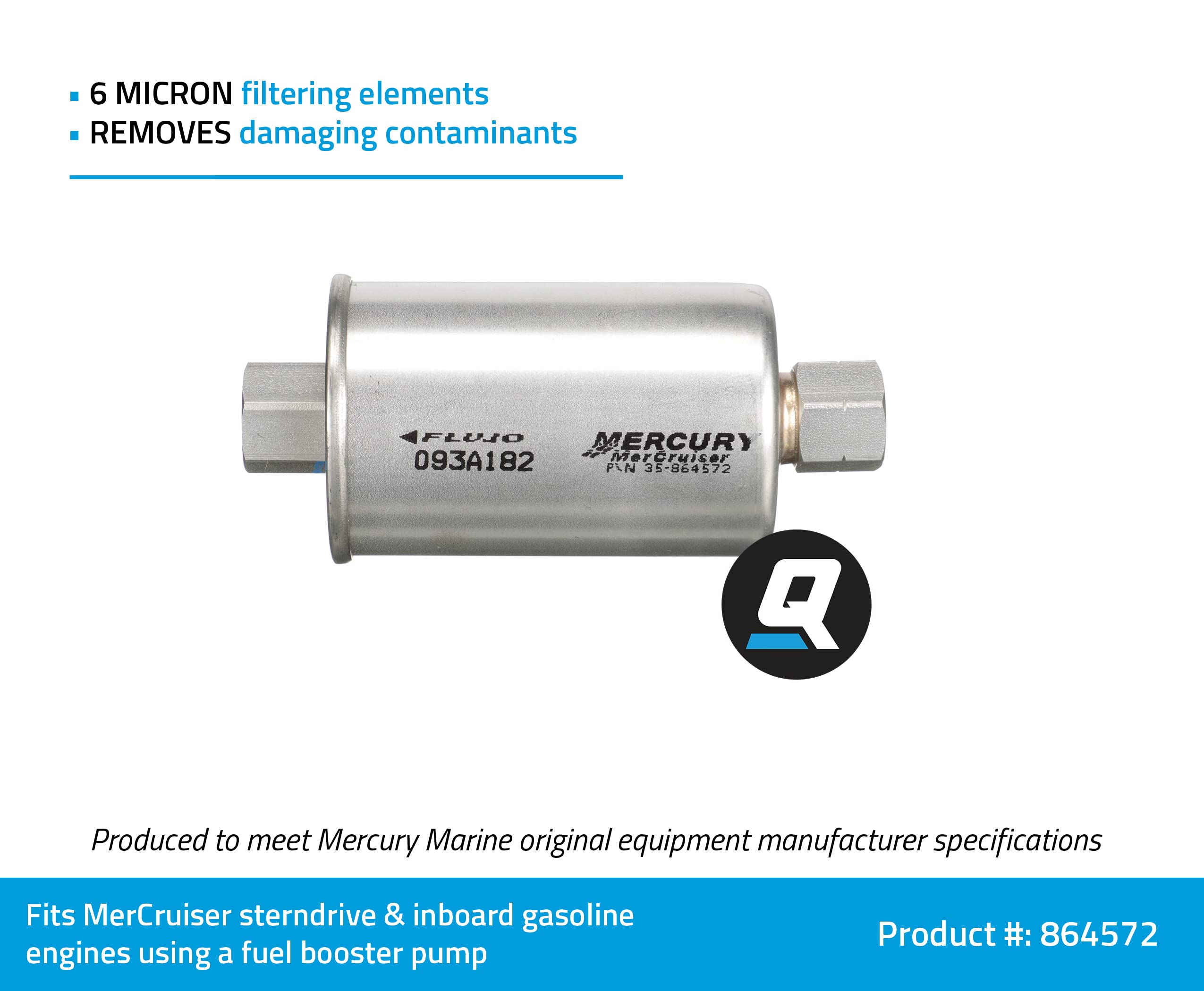 Quicksilver inline fuel filter installation for MerCruiser sterndrive boosts reliability.