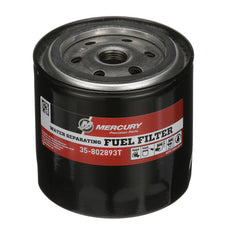 Mercury 802893T water-separating filter canister keeps fuel clean for smoother engine operation.