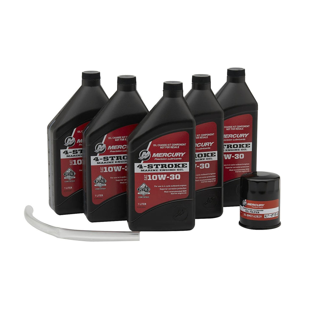 Mercury 8M0107510 kit box showing an all-in-one maintenance solution for boats