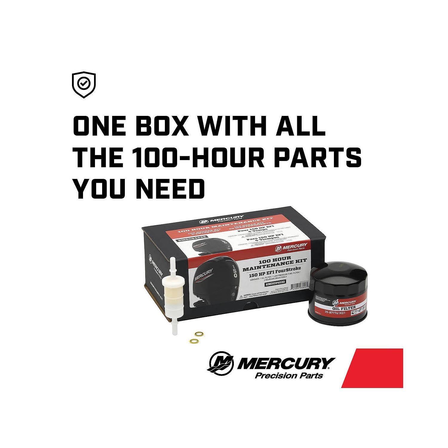 Mercury gearcase drain seal helps prevent leaks during maintenance.