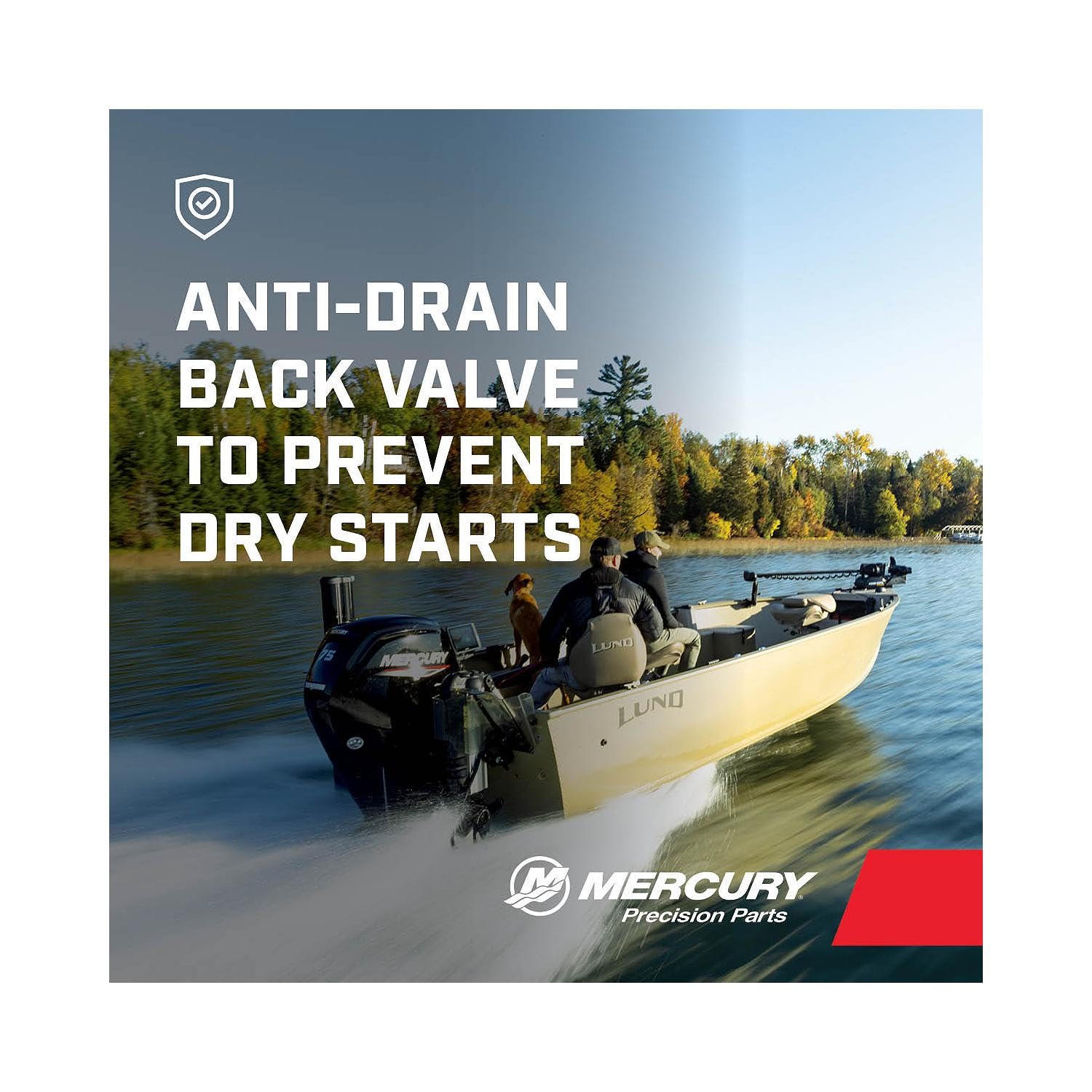 Mercury Quicksilver 4-Stroke oil filter label detail showing model information