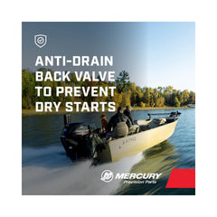 Mercury Quicksilver 4-Stroke oil filter label detail showing model information