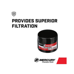 Mercury Quicksilver filter side view highlighting compact, maintenance-friendly body