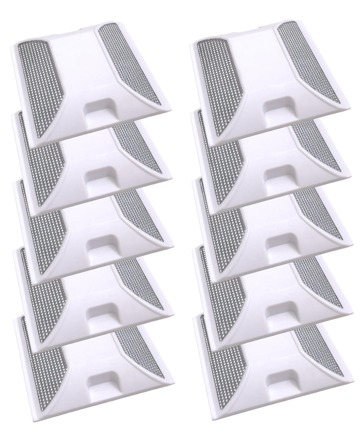 Merhoff Larkin road reflectors pack 10 white 4x4 for nighttime visibility