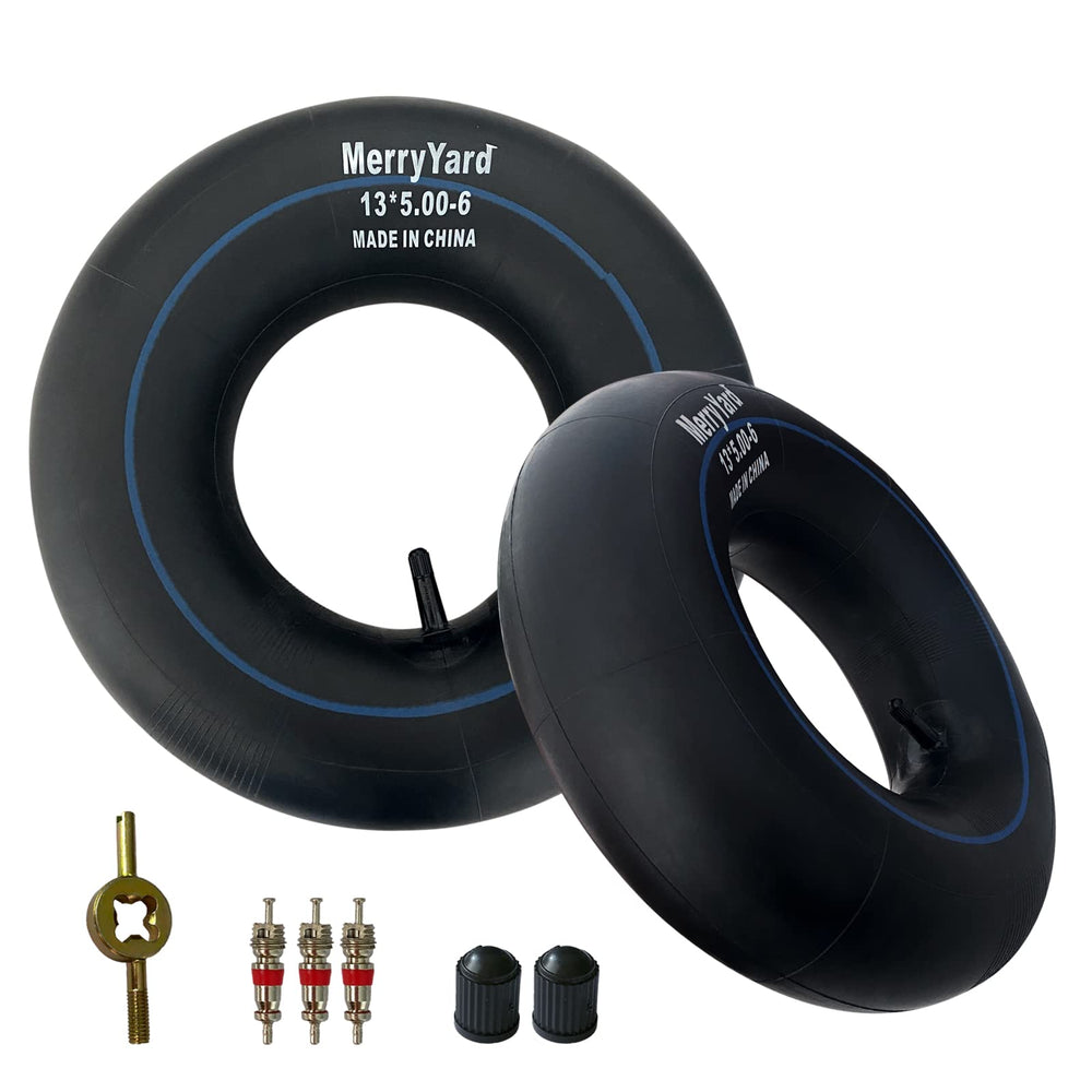 MerryYard 13x5.00-6 inner tube with TR13 valve, ready for lawn tractors.