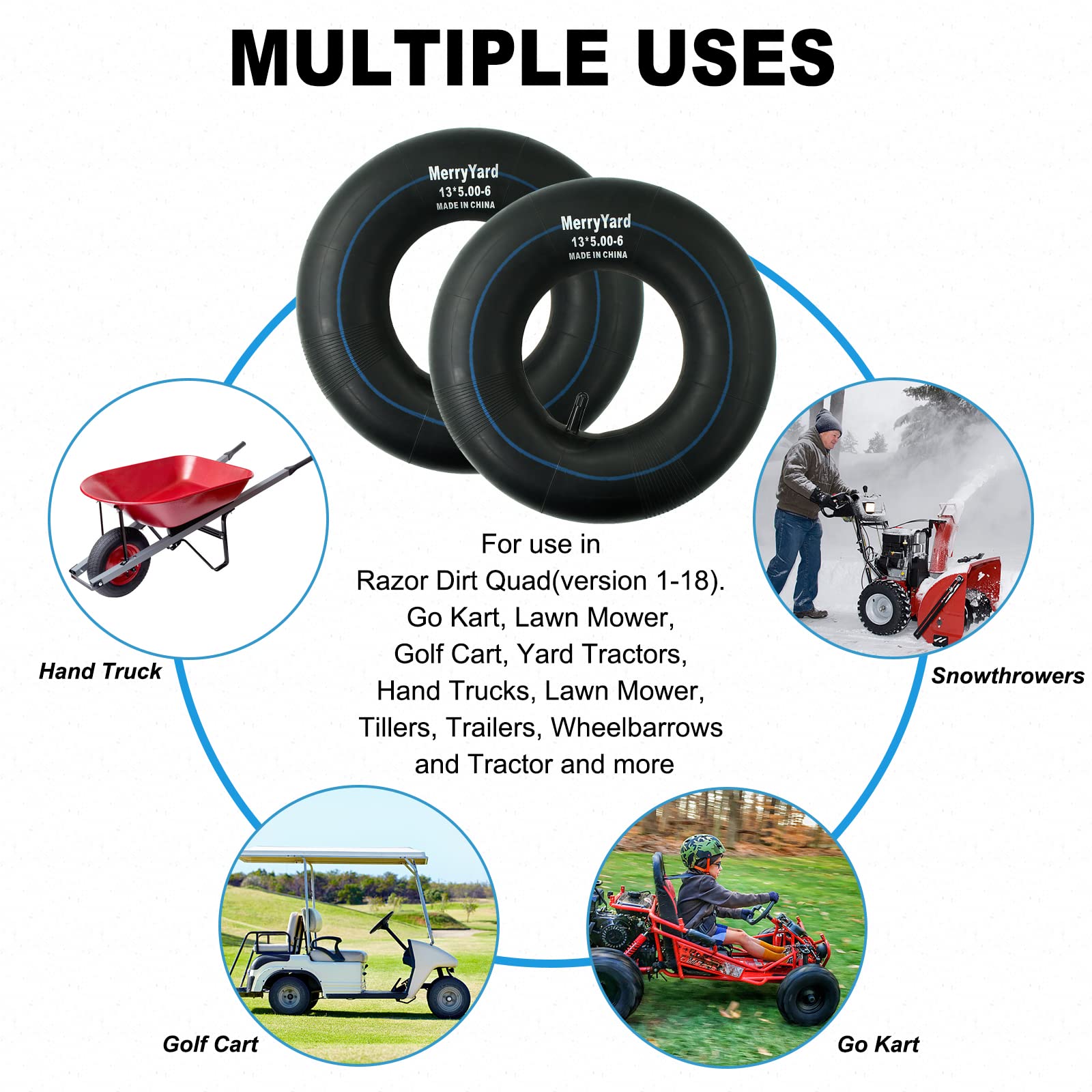 MerryYard Razor Dirt Quad compatible inner tube for versatile use.