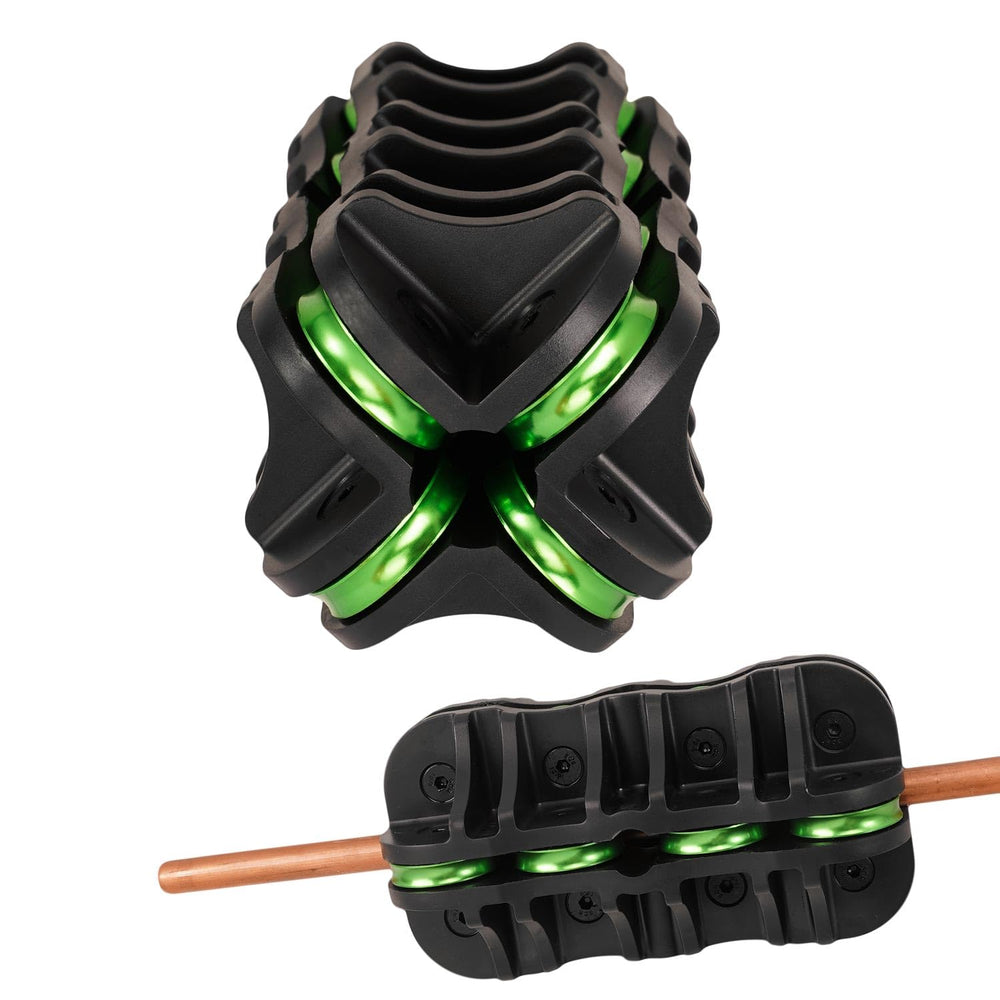 MERWOF handheld tubing straightener outer view showing compact, portable design for on-site use.