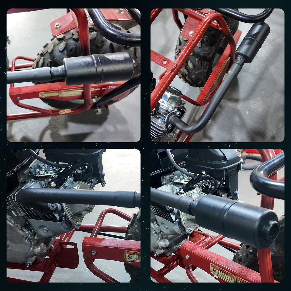 MERZHCHARE high-flow exhaust boosts torque and horsepower potential for go karts