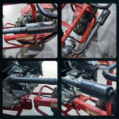 MERZHCHARE high-flow exhaust boosts torque and horsepower potential for go karts