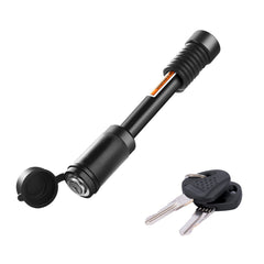 META Hardware hitch lock pin closeup showing durable 5/8-inch shank for secure towing