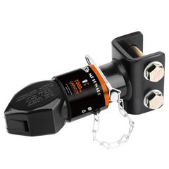 METOWARE 2in channel-mount adjustable trailer coupler with bolts and nuts for secure mounting.