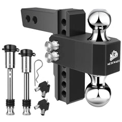 METOWARE adjustable trailer hitch 2in receiver for versatile trailer connections.
