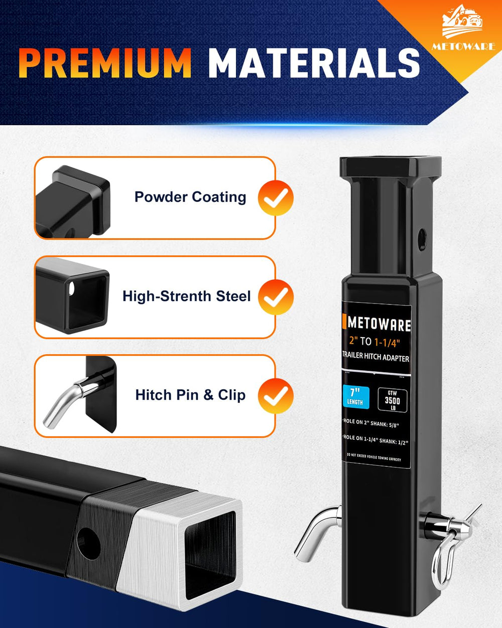 METOWARE all-weather durability withstands rain and road debris.