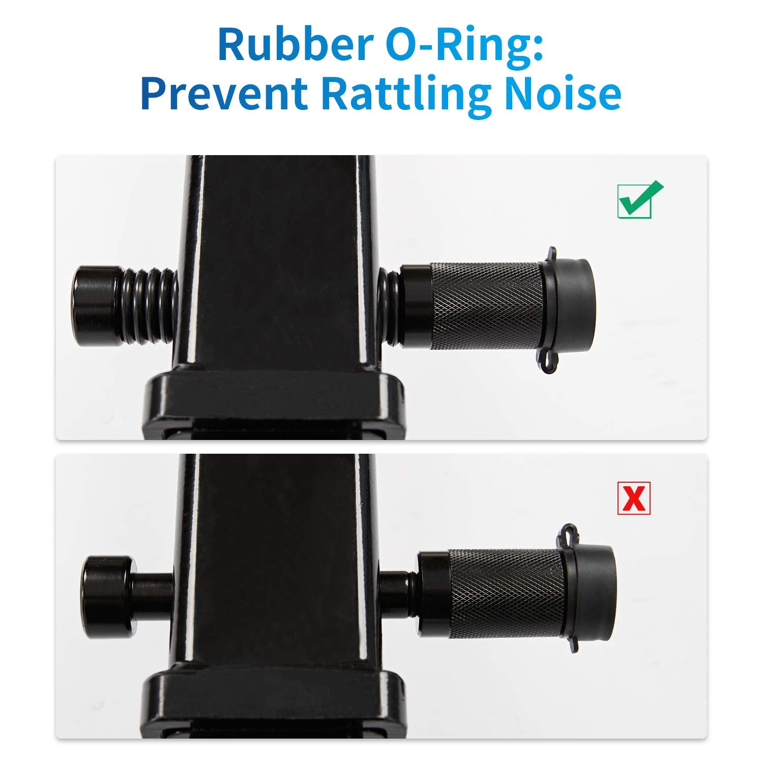 METOWARE anti-rattle O-rings reduce noise and keep dirt out of the keyhole.