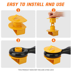 Easy installation and removal demonstrated for METOWARE tow ring lock