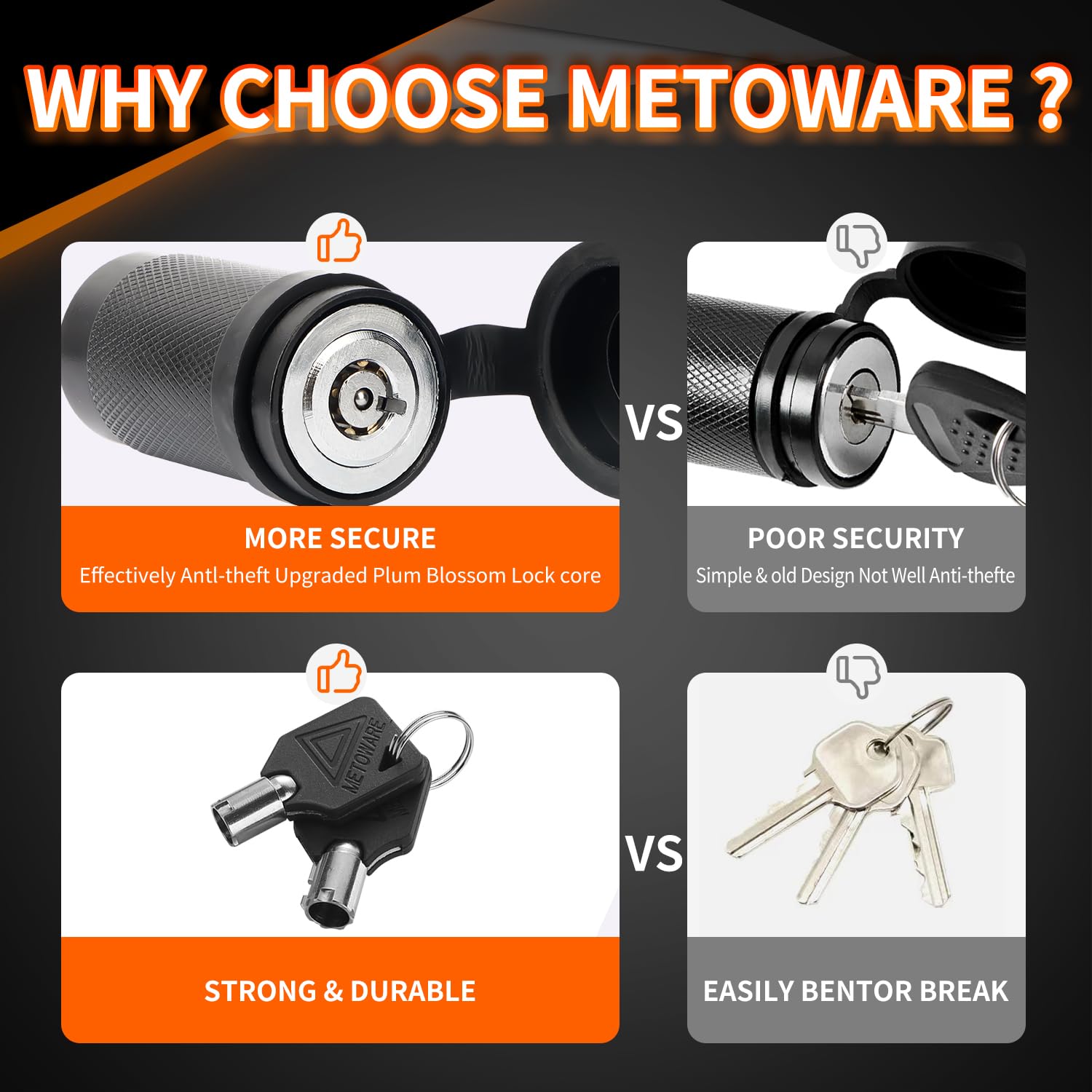 METOWARE heavy duty steel body for strong trailer security