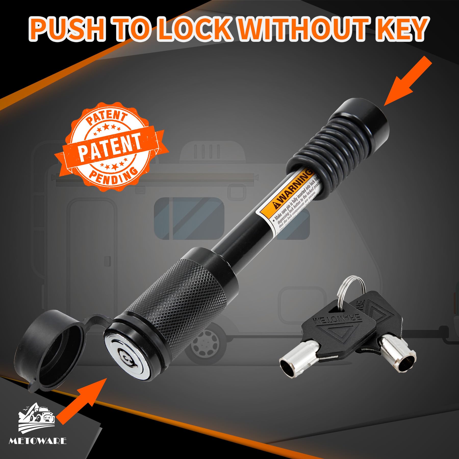 METOWARE 30,000 lbs rating supports heavy-duty towing setups