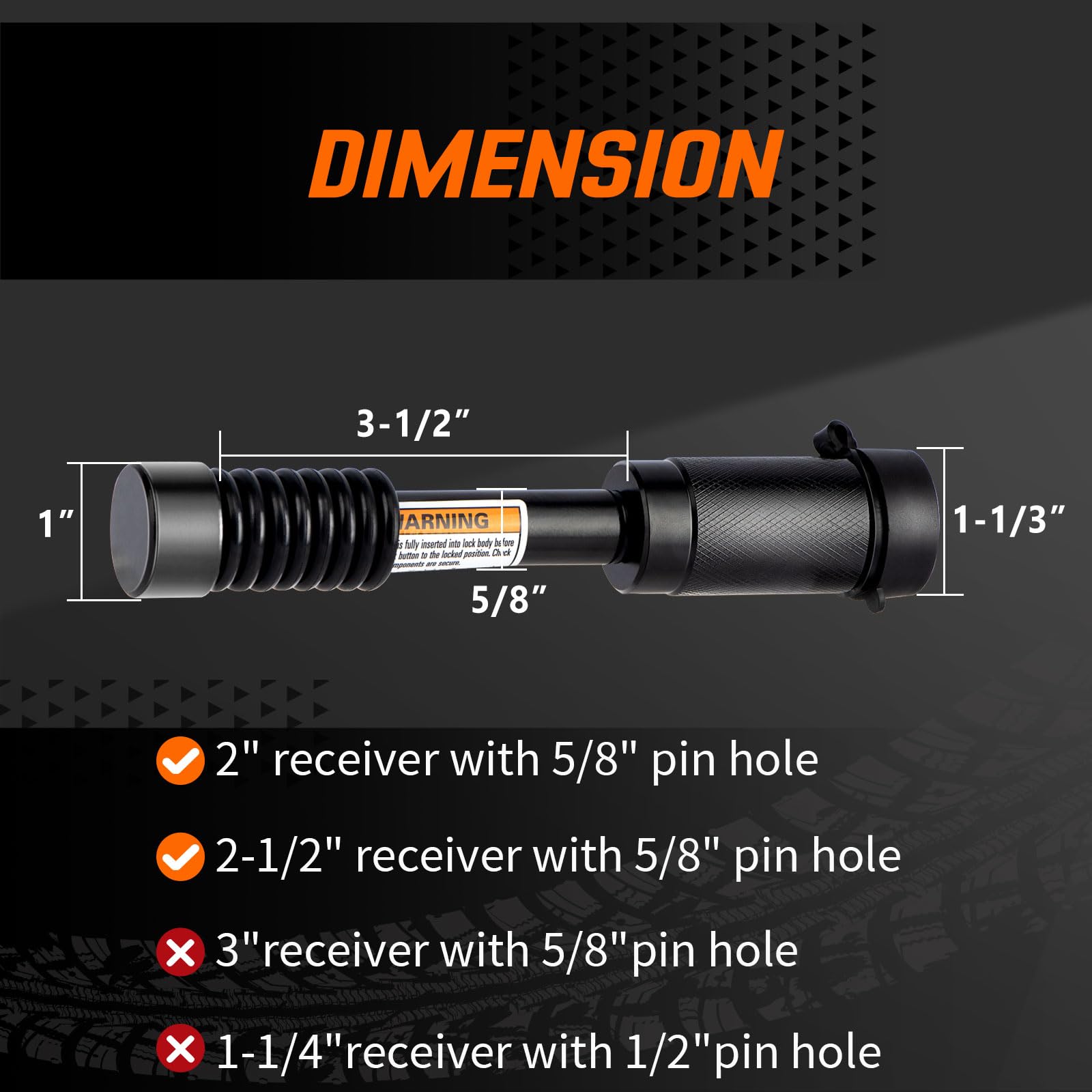 METOWARE 2in receiver compatibility demonstrated on a truck hitch.