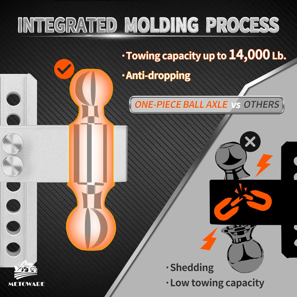 Rounded milled corners ease hitch insertion and reduce snag during hookup