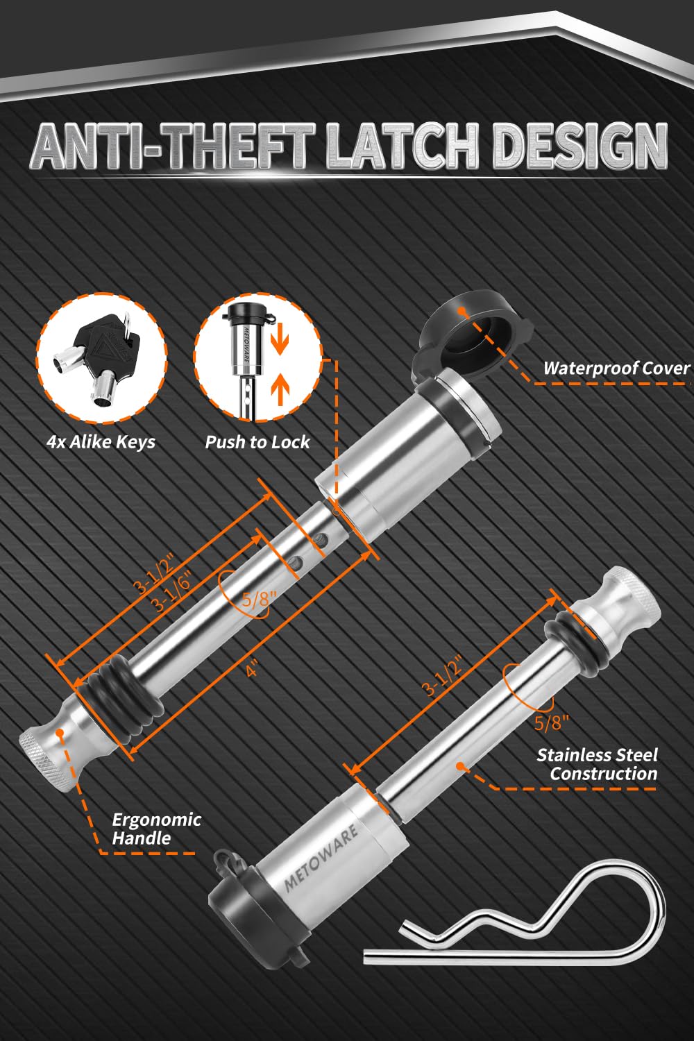 METOWARE 18,000 lbs GTW capability supports heavy-duty trailers and RVs with confidence.