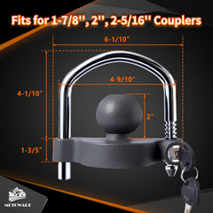 METOWARE lock showing 11 locking positions for precise fit on couplers.