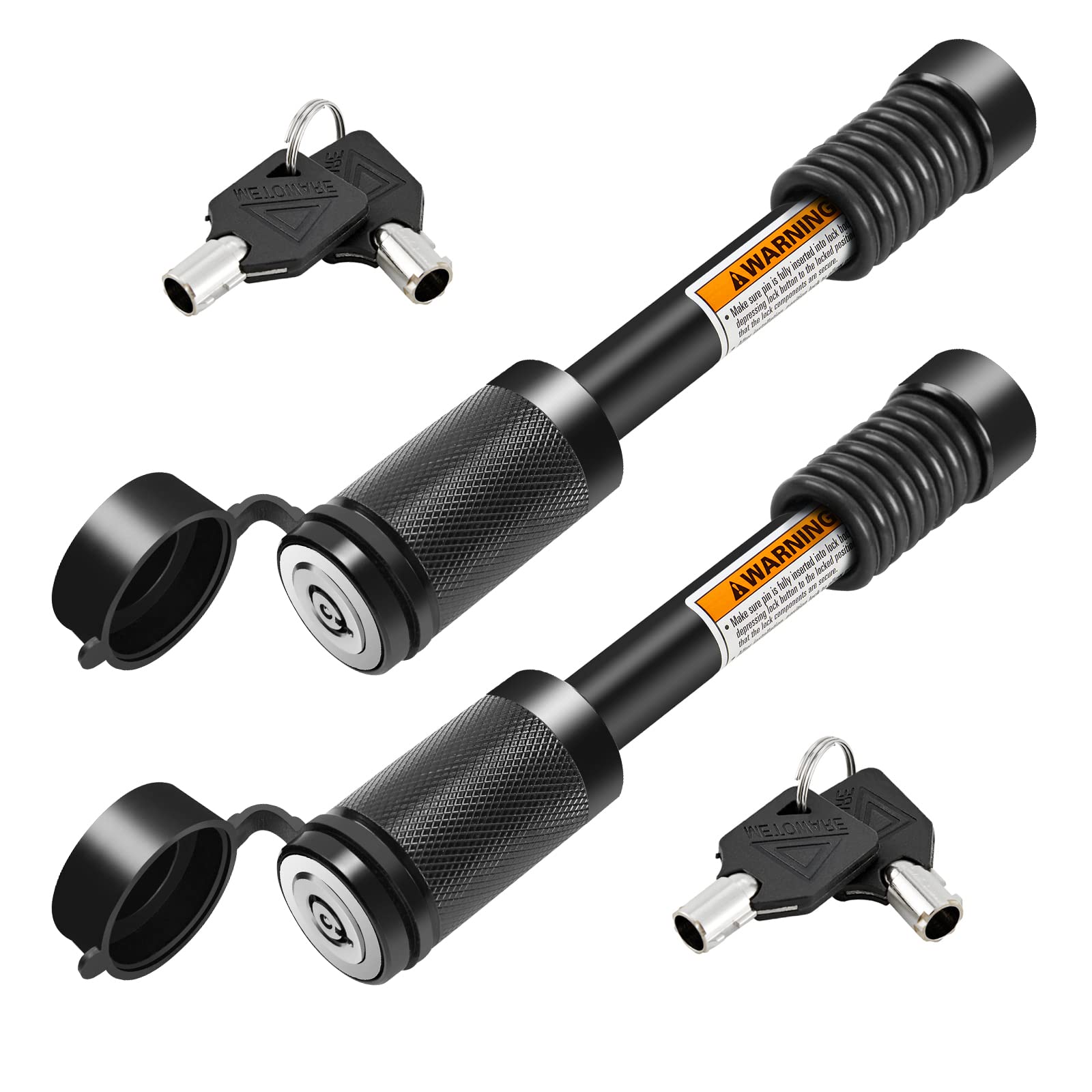 METOWARE trailer hitch lock pin secures your receiver against unauthorized removal.