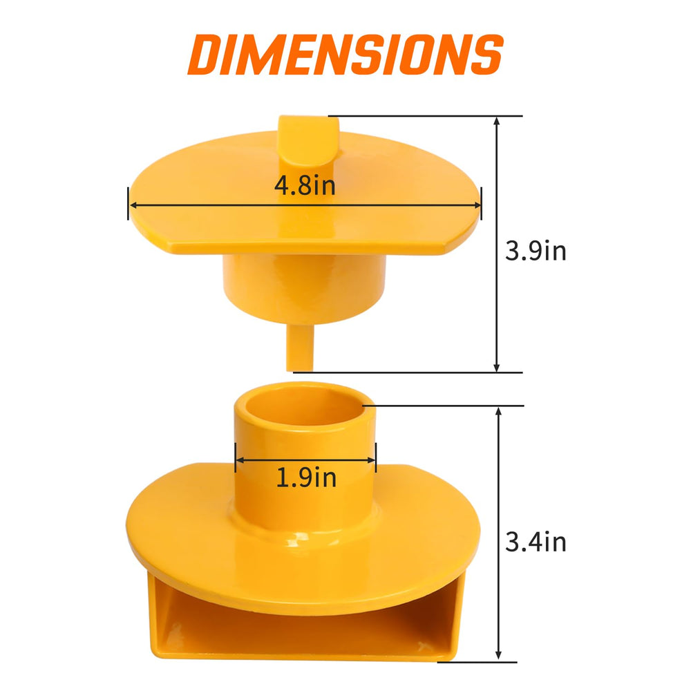 Heavy-duty steel housing of METOWARE lock shown in yellow finish for visibility