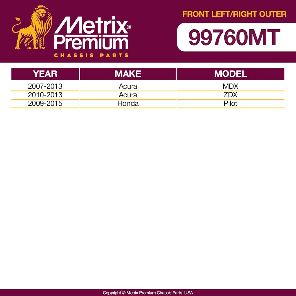 Metrix Premium Chassis Parts front right outer tie rod end ES800824 enhances steering response