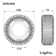MEUS RACING 0.7 tires demonstrate side friction stripes for better lateral grip