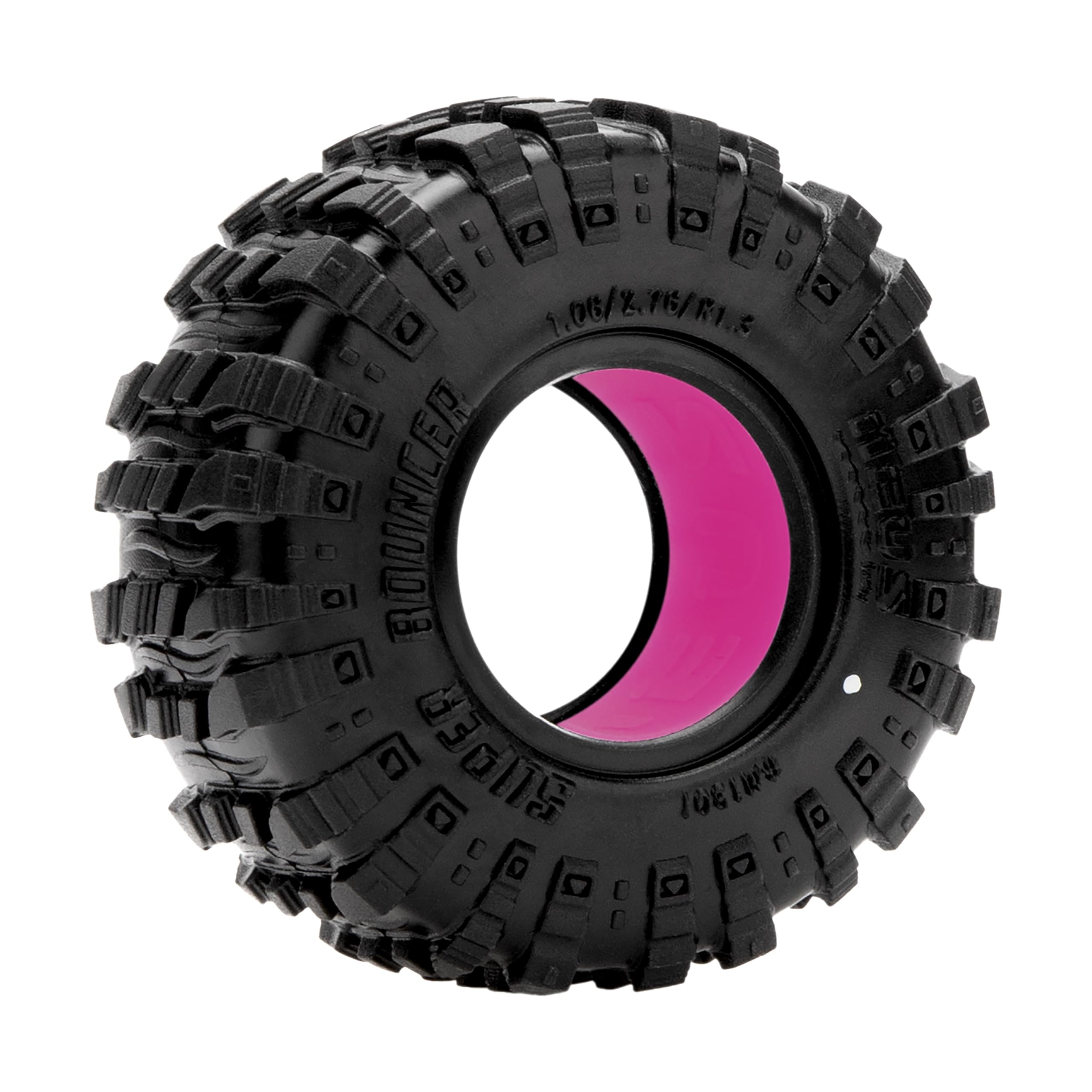 Four spacing tread patterns for versatile mud and rock traction