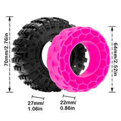 Silicone inserts for RC crawlers enhancing sidewall stability