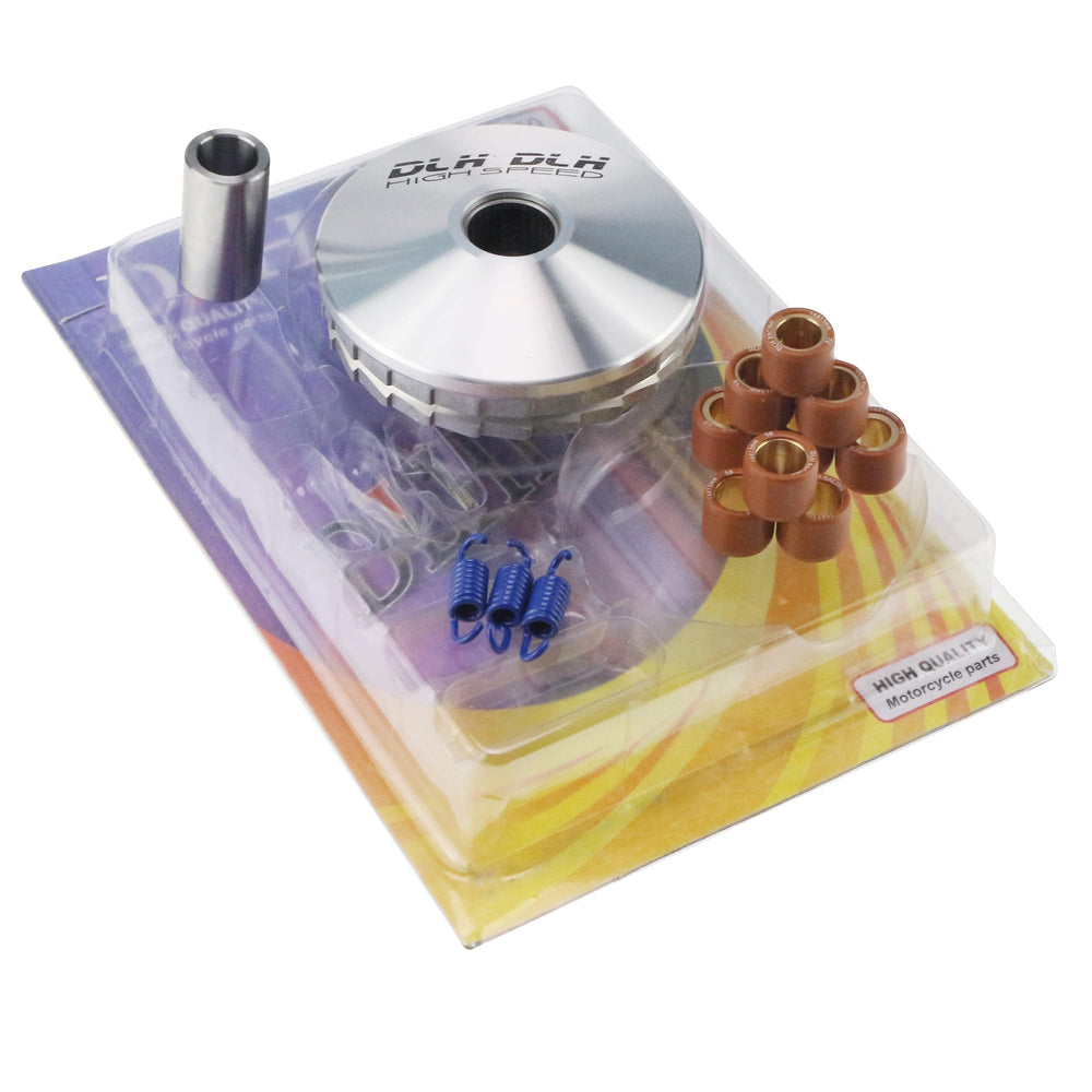 Detail of metal construction emphasizing durable build quality of the variator kit.
