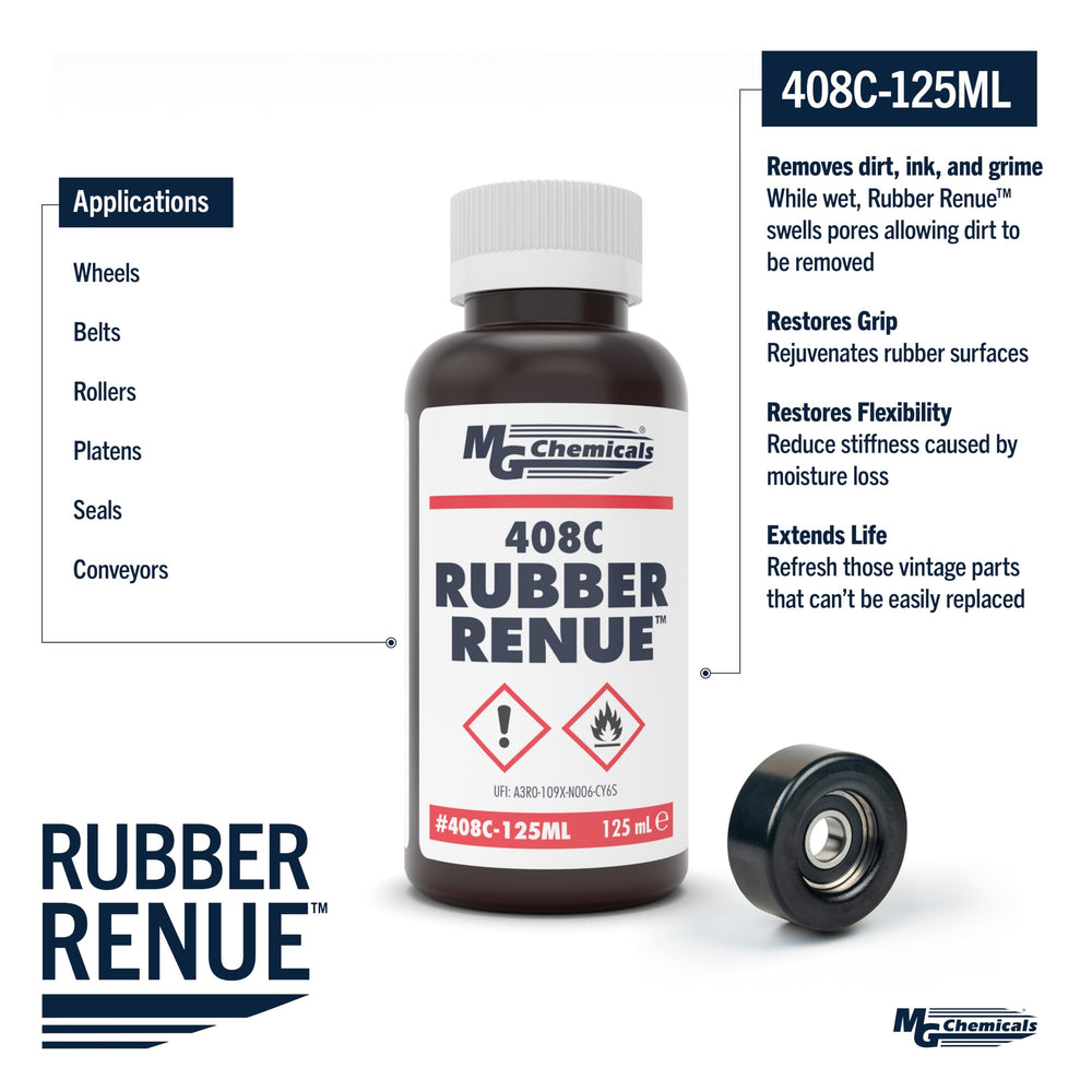 MG Chemicals 408C Rubber Renue cloth-application demonstrates even coating