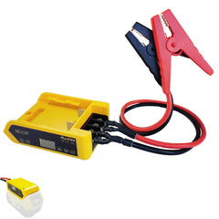 MgcSTEM battery jumper cables with real-time voltage display for quick status checks.