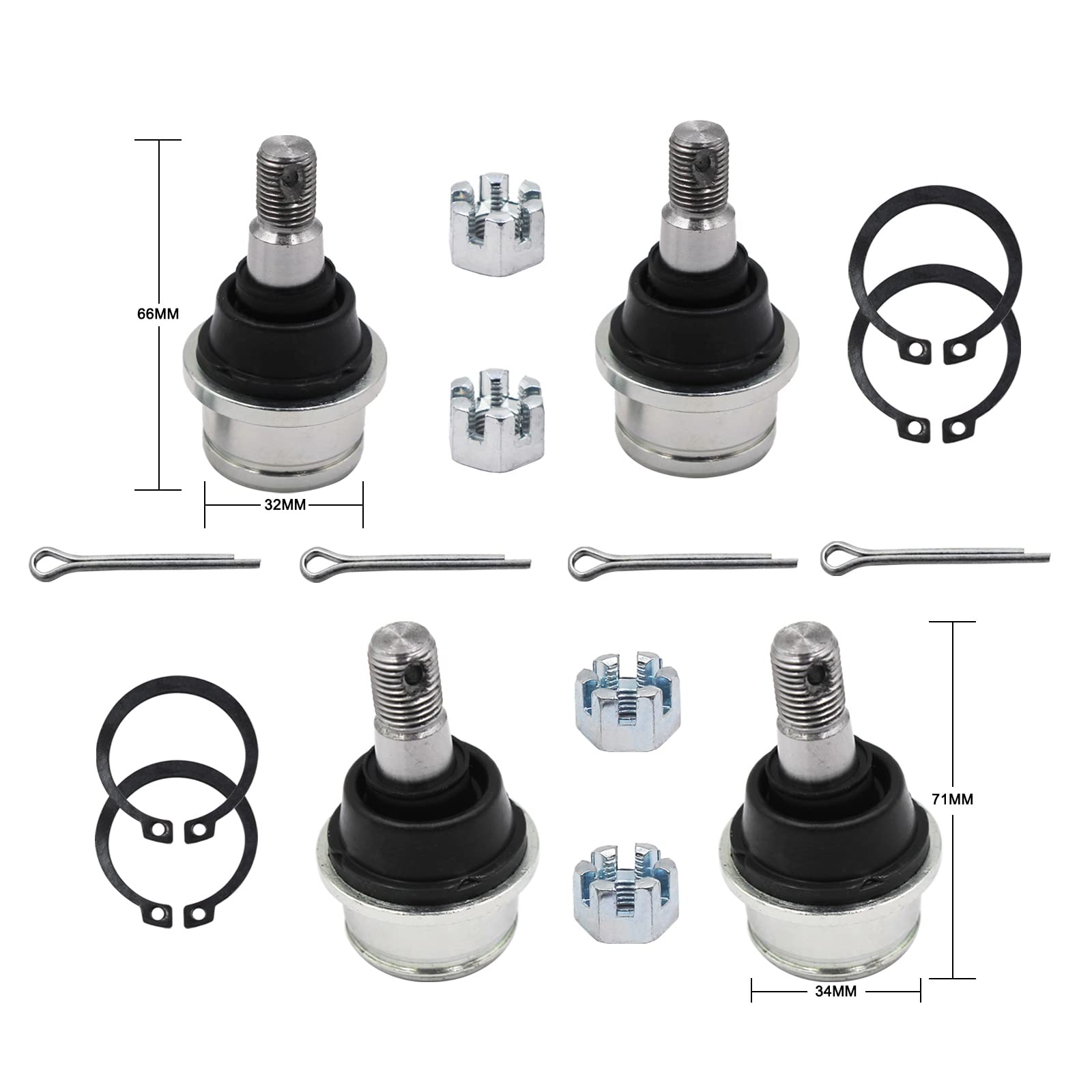 MGWILL ball joint boot detail in CR material protects joints during rugged rides