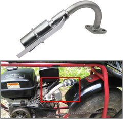 MGWILL exhaust muffler for Predator 212cc with compact design for go-karts