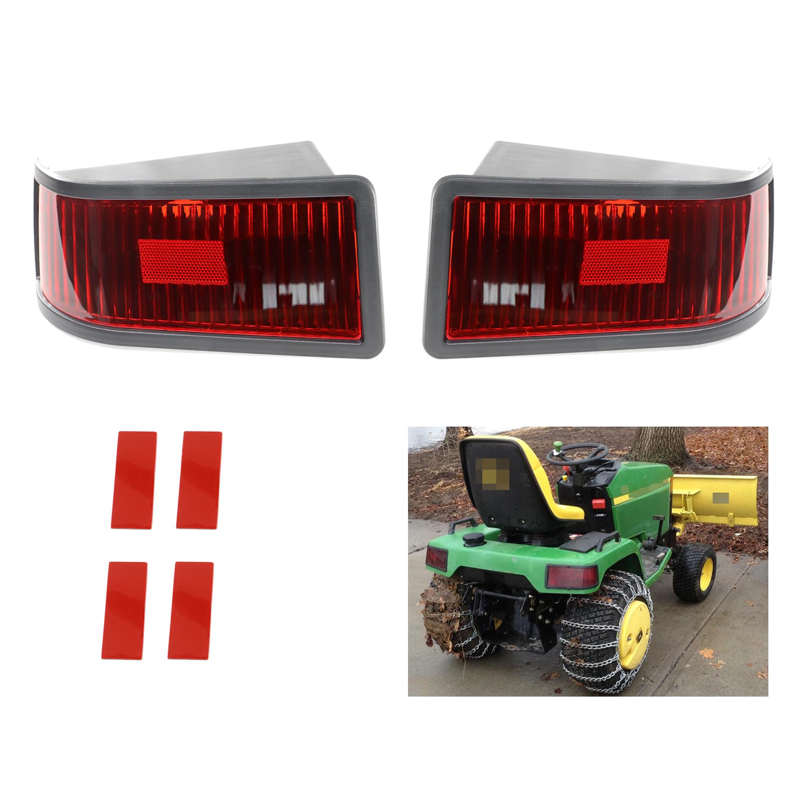 MGWILL tail light kit for John Deere 415-455 rear left and right views showing visibility