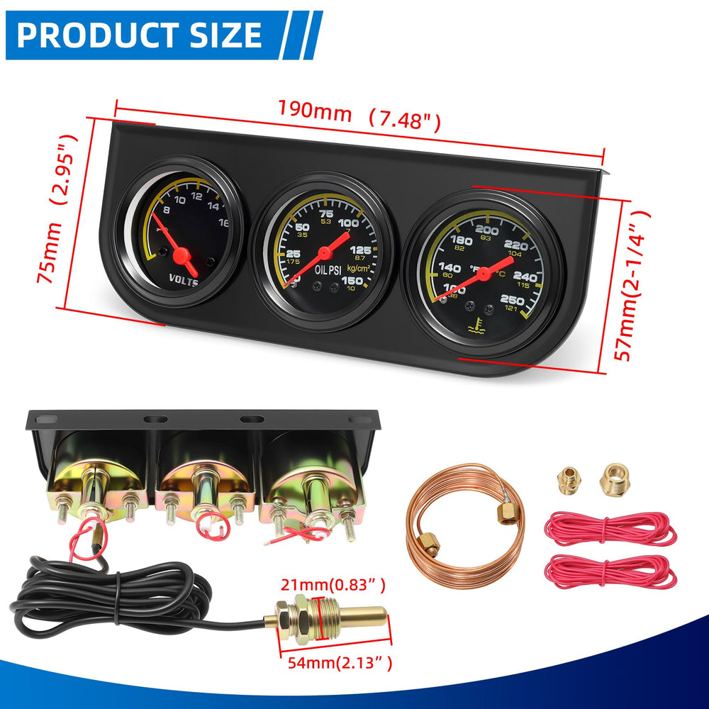 MH oil pressure gauge close-up for engine health readings