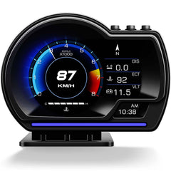 MH Head Up Display dashboard view with quick speed and RPM at a glance.