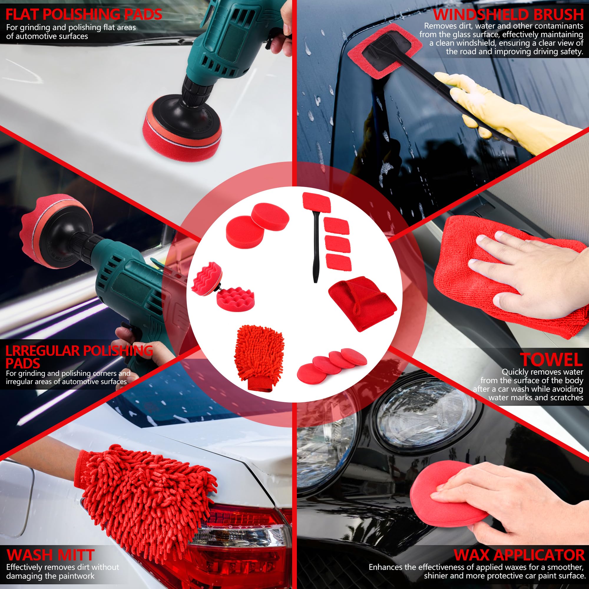 MIANYINGR red tool box keeps all detailing tools organized